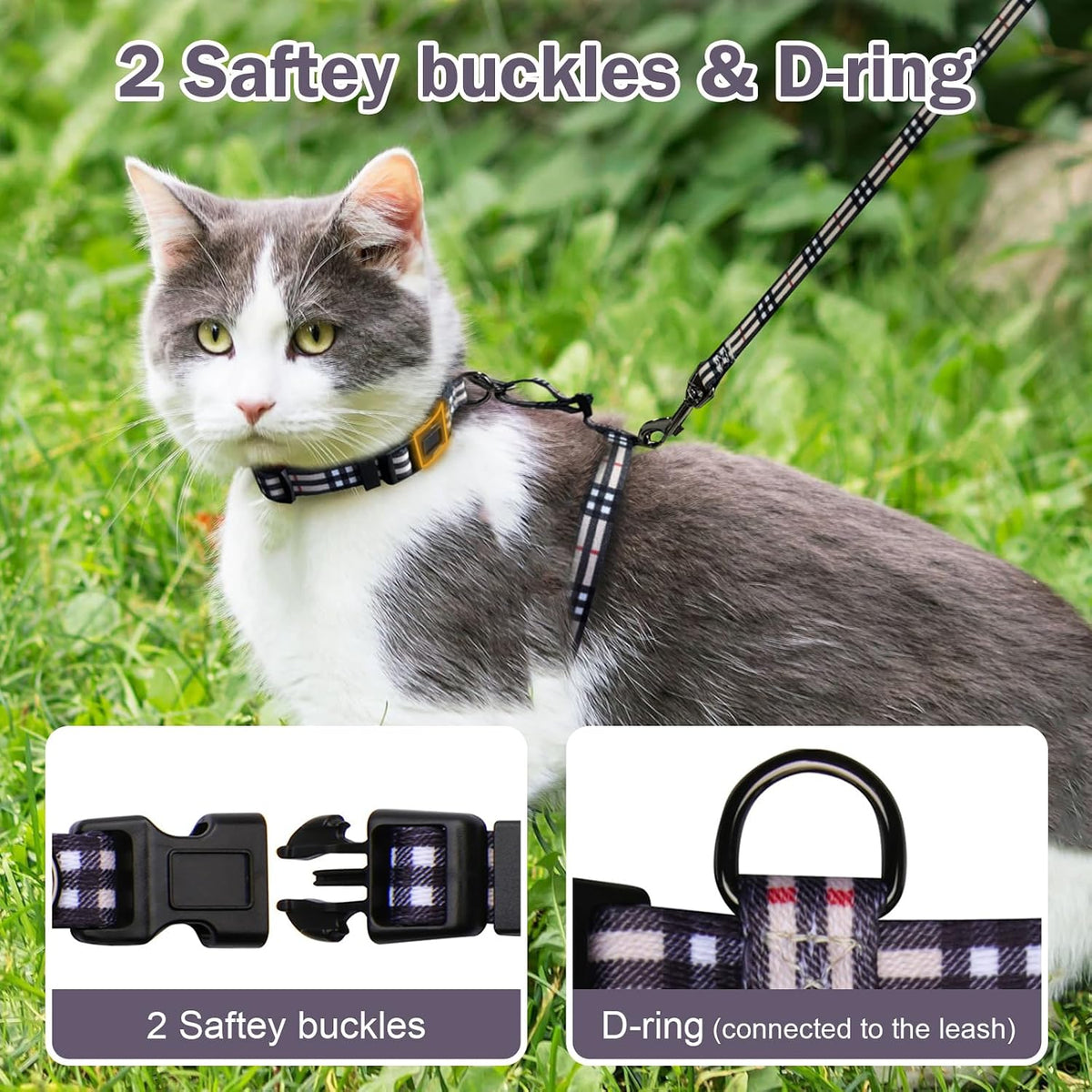 Hikiko Cat Harness and Leash Set Escape Proof
