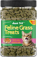 Just Try 16oz Feline Grass Treats AntarcticKrill Flavor Cat Hairball Treats