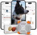 Molly&Cody Smart Dog & Cat GPS Tracker, 4 Smart Modes Real-Time Pet Tracker with Custom Virtual Fence IP67 Waterproof Location History & 365-Day Health Data Monitoring, Subscription Required