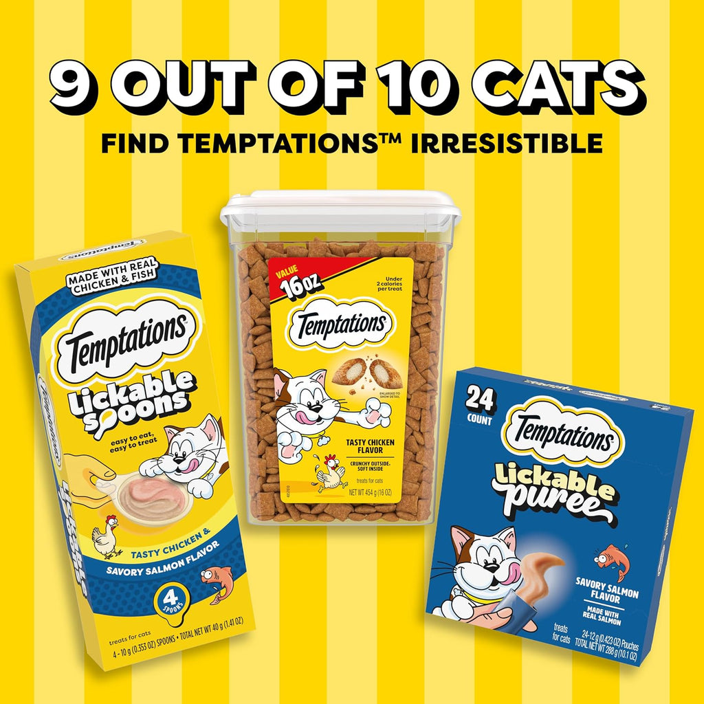 Temptations Birthday Crunchy Cat Treats, Lobster & Beef, 6.3 oz, 10 Pack