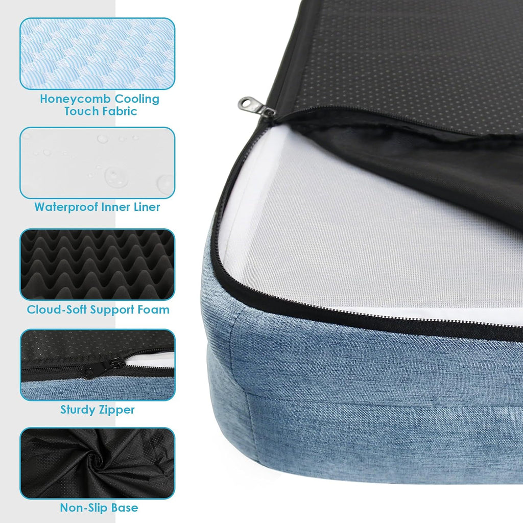 Cooling Orthopedic Dog Bed, Waterproof Washable Dog Bed