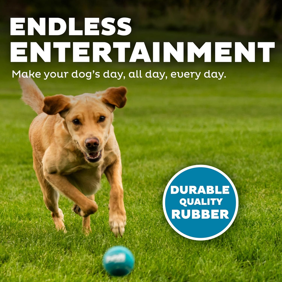 Outward Hound Squeaker Ballz Tennis Ball Dog Toy, Medium, 2.5", 6‑Pack