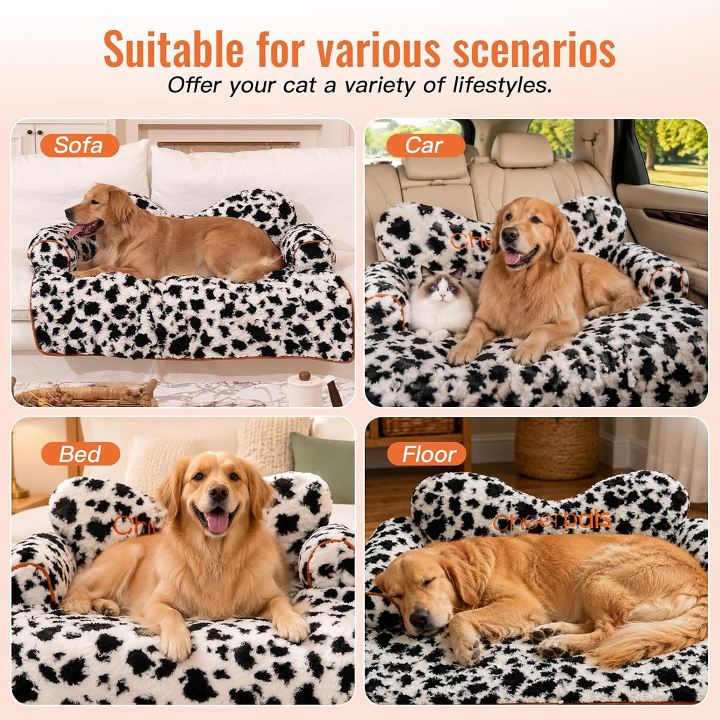 CHEERPALS Calming Dog Bed Mat with Neck & Head Support for Indoor Cats