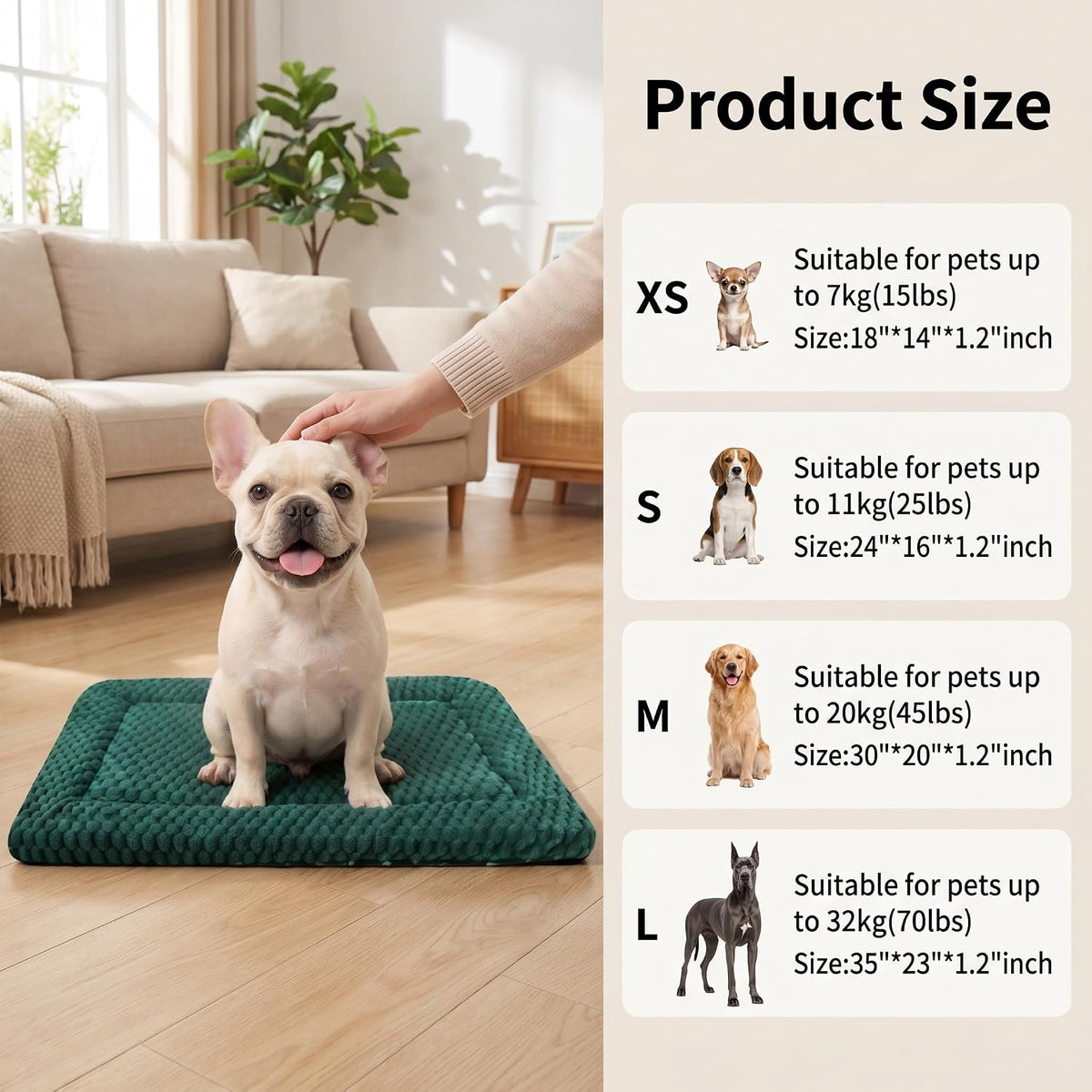 Cat Bed Mat - Durable & Cute Crate Beds for Extra Small Dogs & Cats, Comfortable Kennel Pad for Home, Crate & Travel
