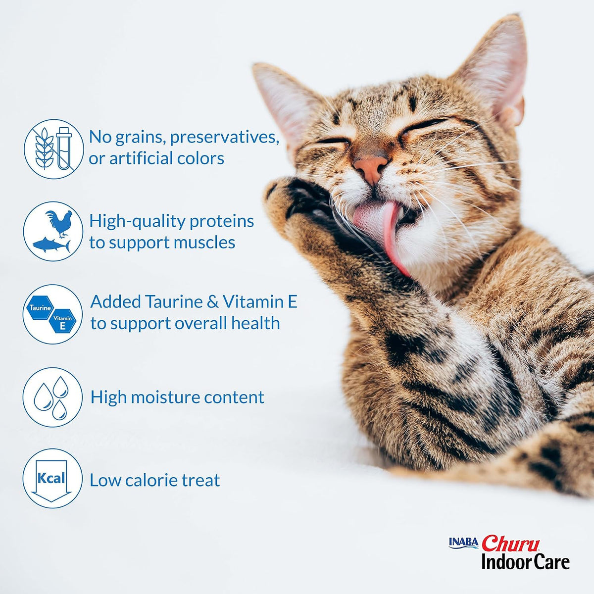 INABA Churu Indoor Care Cat Treats Lickable Tubes, Salmon, 24ct