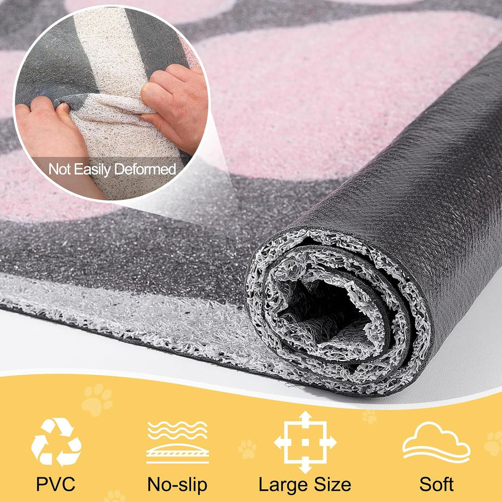 Unicorn Catcher Large Cat Litter Mat, 33.5"x22.4" Litter Trapping Mat
