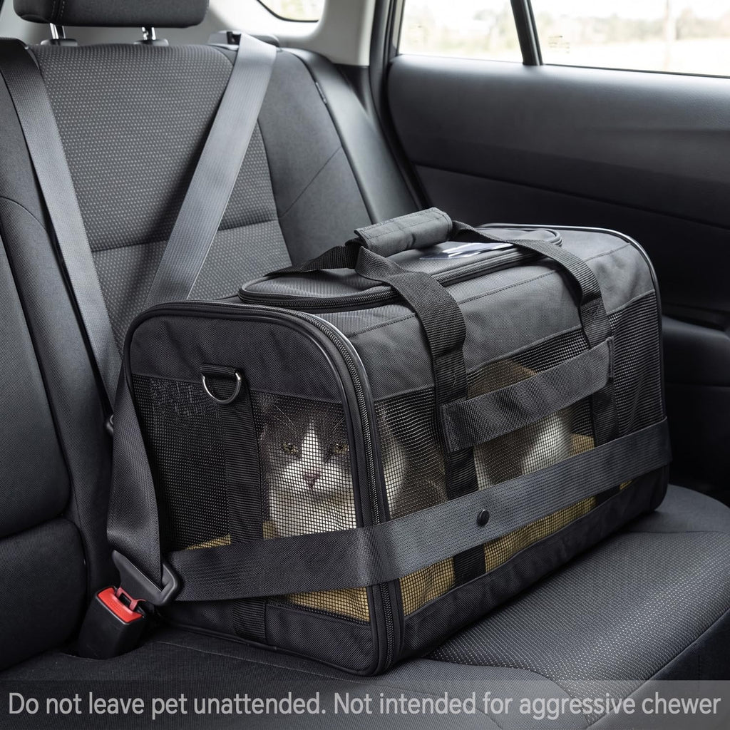 Conlun Cat Carrier Soft-Sided Pets Travel Carriers,Pink M