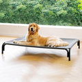 Elevated Dog Bed Outdoor Cooling Raised Cot for XL Dogs, Gray 53.9in