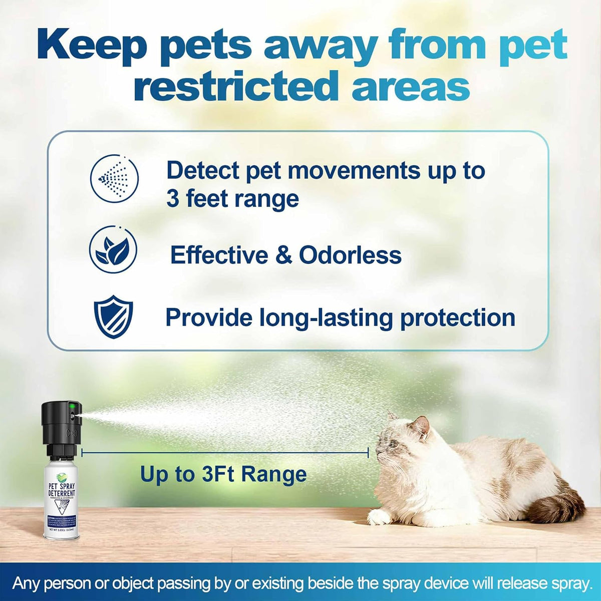 Motion Activated Cat Deterrent Spray Refill,2 Pack 7.78Oz