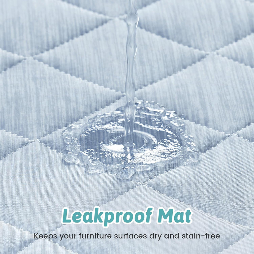COZY KISS Dog Cooling Mat 82"x82" Q-Max>0.4, Waterproof Cooling Dog Bed Cover, Leakproof Pet Pad with Non-Slip Bottom, Washable Cooling Blanket for Large & Multiple Dogs (Blue)