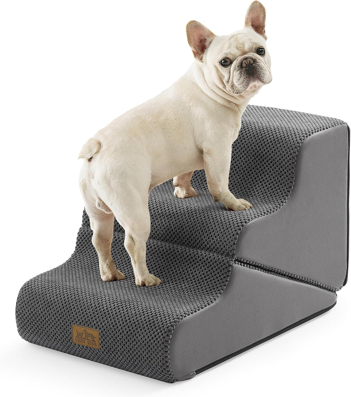 COZY KISS Dog Stairs for Small Dogs, 3-Step 2-in-1 Dog Steps,15.7" H