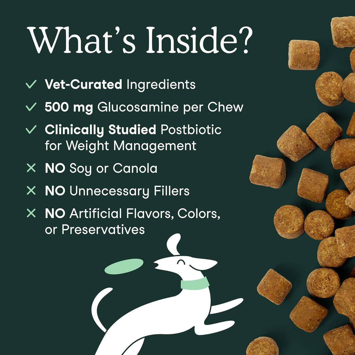 Fera Pets Hip & Joint Supplement for Dogs with Glucosamine, 10 Soft Chews
