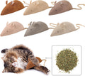 Big Mouse Cat Toys with Catnip, 6 Pcs Large 5inch Size Mice for Indoor Cats