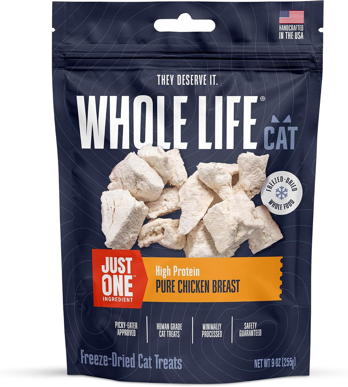 Whole Life Cat Just One Chicken Freeze Dried Cat Treats - 9 oz (Pack of 1)