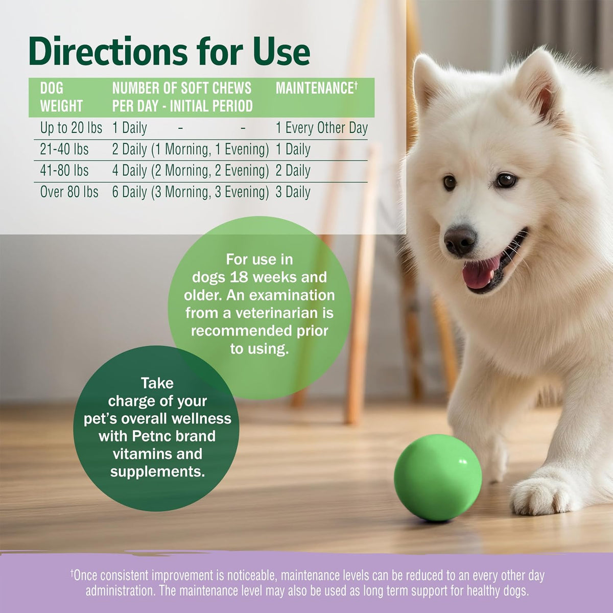 PetNC Natural Care Hip and Joint Soft Chews for Dogs, 90 Count - 27591