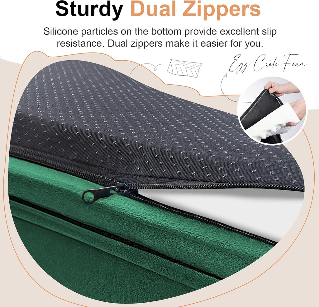 NANUYA Orthopedic Dog Bed for Jumbo Dogs, 53 x 42 Inch, Emerald