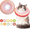 Cat Cone Collar Soft, Adjustable Cat Recovery Cone (Peach, L)