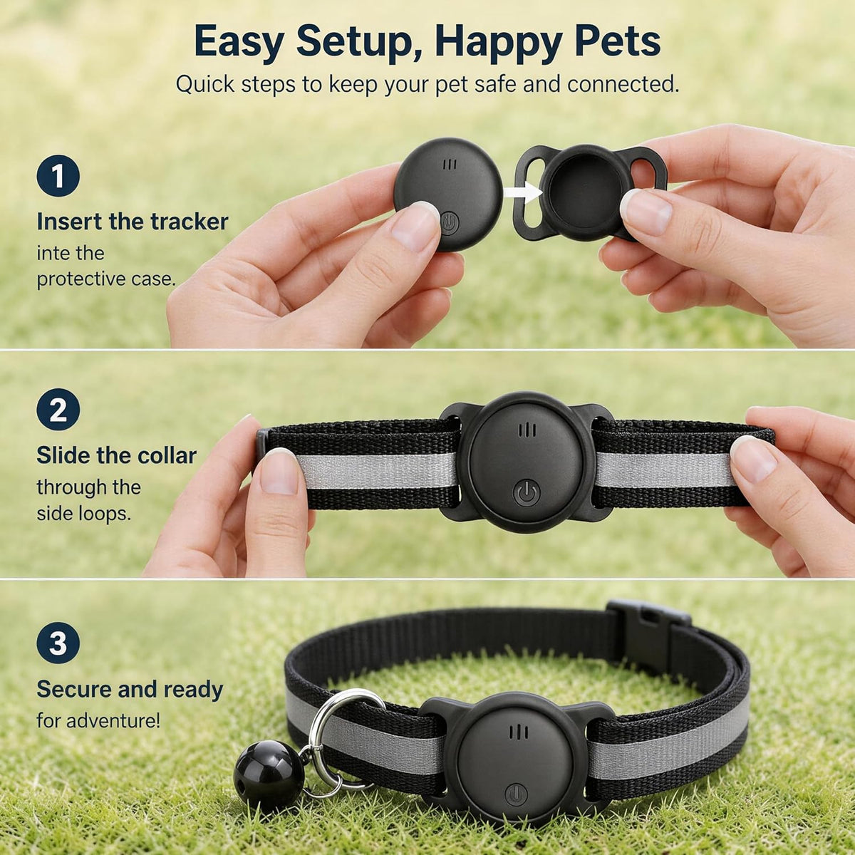 GPS Tracker for Dogs,Finder Air Tracker Tags Smart Collar with Real-Time Location - Pet Location Tracker with Holder, Works with iOS Find My【Apple MFi Certified】 , Ultra-Slim, IP68 Waterproof