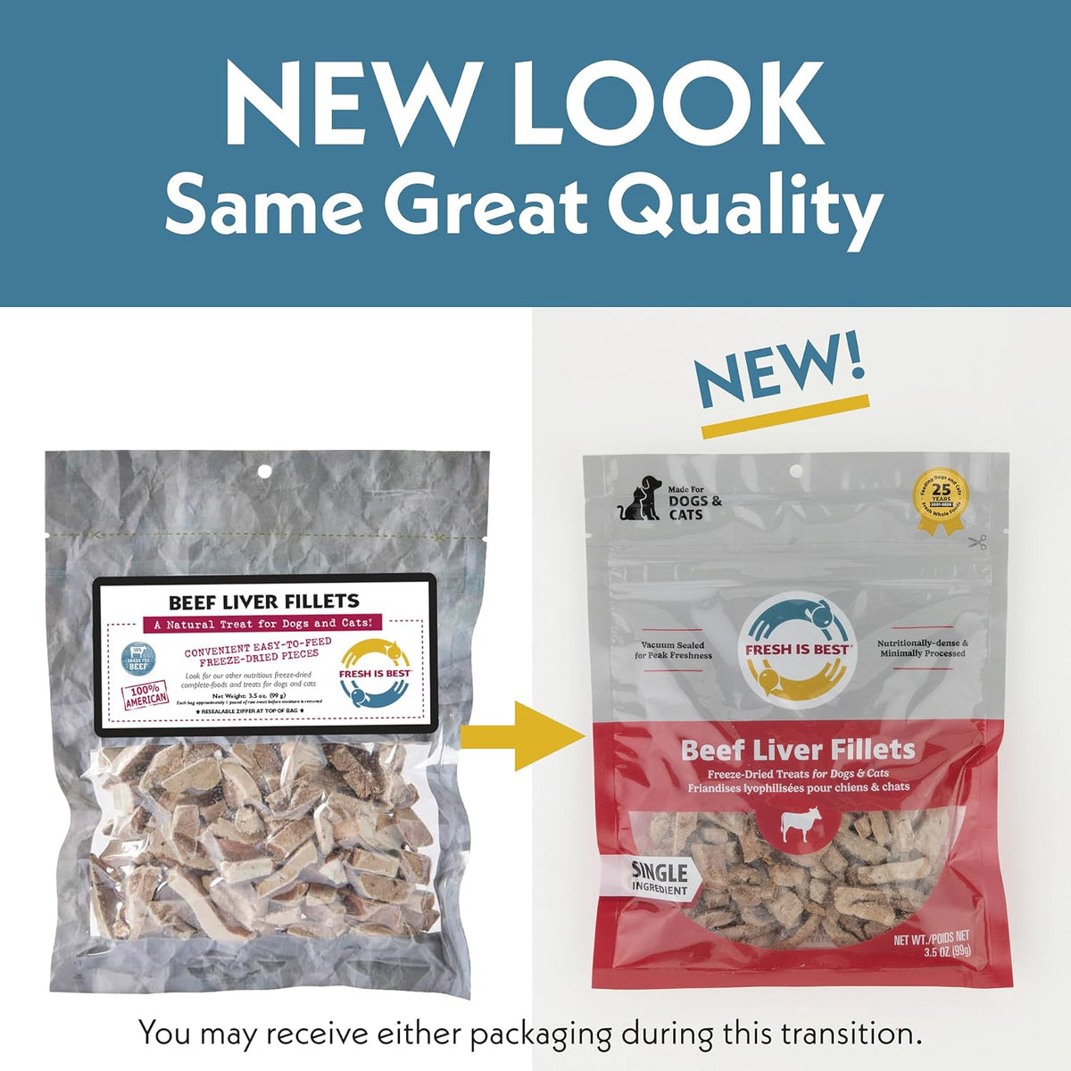 Fresh Is Best Beef Liver Fillets Freeze Dried Dog Treats for Cats & Dogs