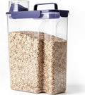 Komzon Rice Storage Containers, 20 lb Rice dispenser with Pouring Spout Large Bin for Flour, Pasta, Grain and Baking, Pet Dog Cat Bird Food Container Blue