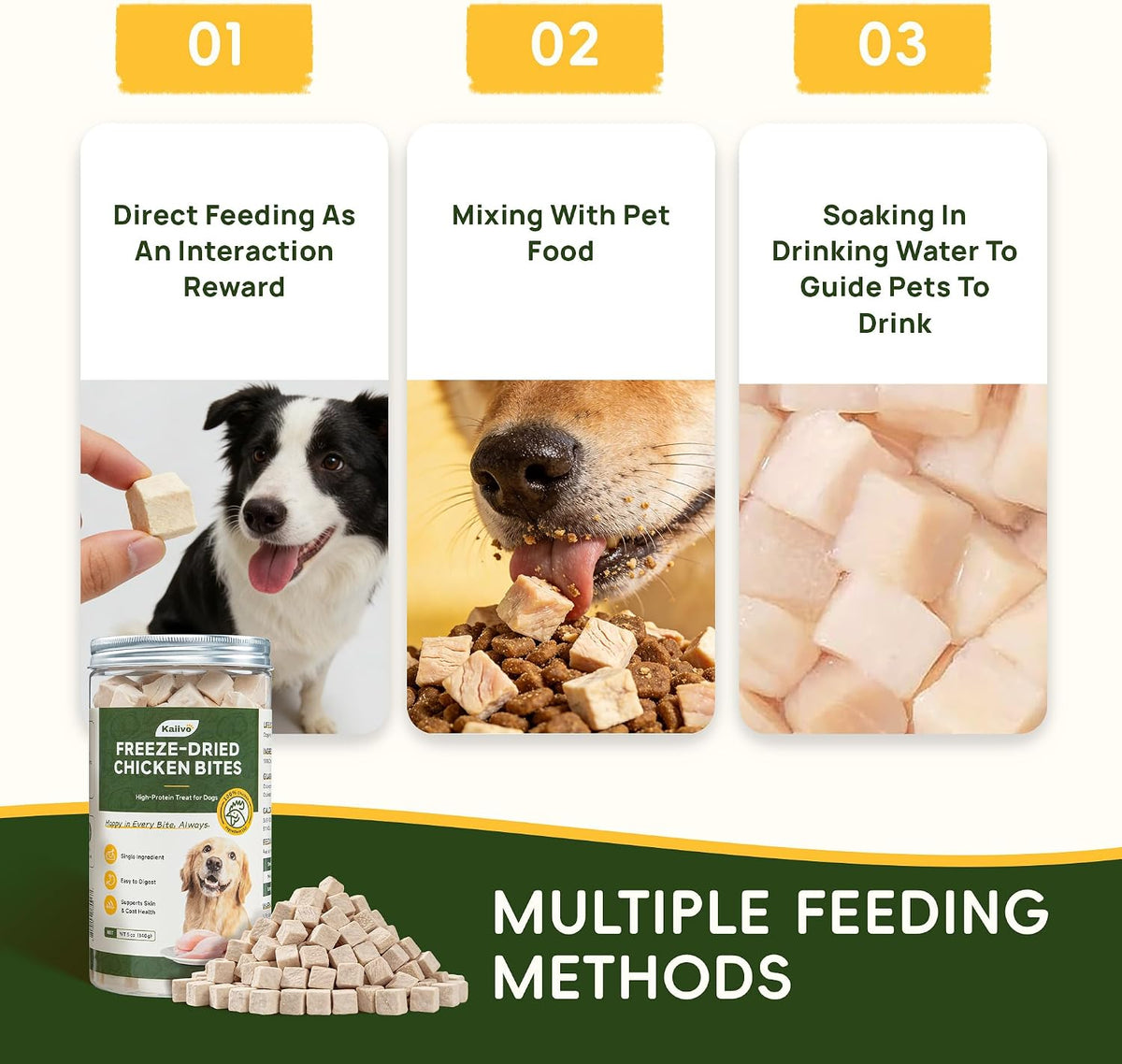 Freeze Dried Chicken Dog Treats, Net Wt. 5 oz