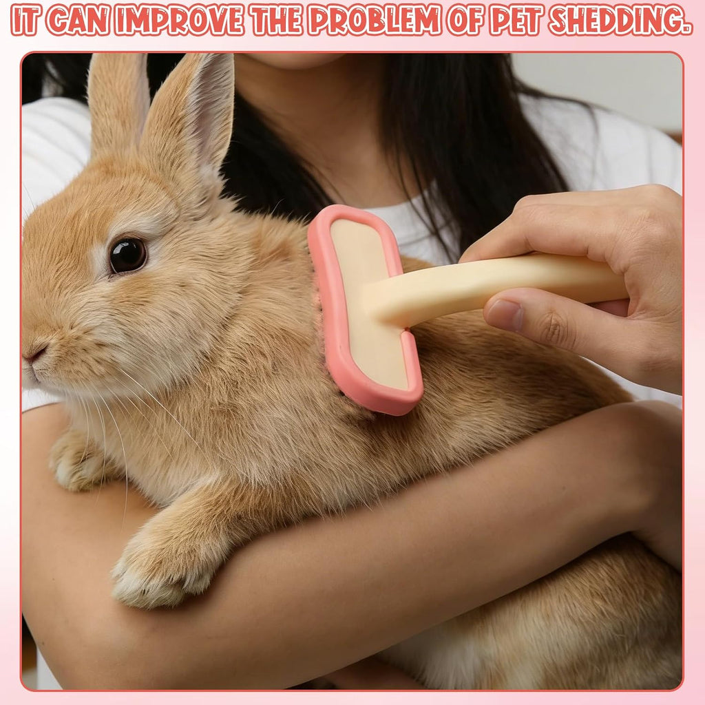 Rabbit Brush, Soft Silicone Small Animal Massage Comb, Practical Bunny Brush for Grooming, Bunny Grooming Kit Supplies Suitable for Cats Puppies & Other Pets