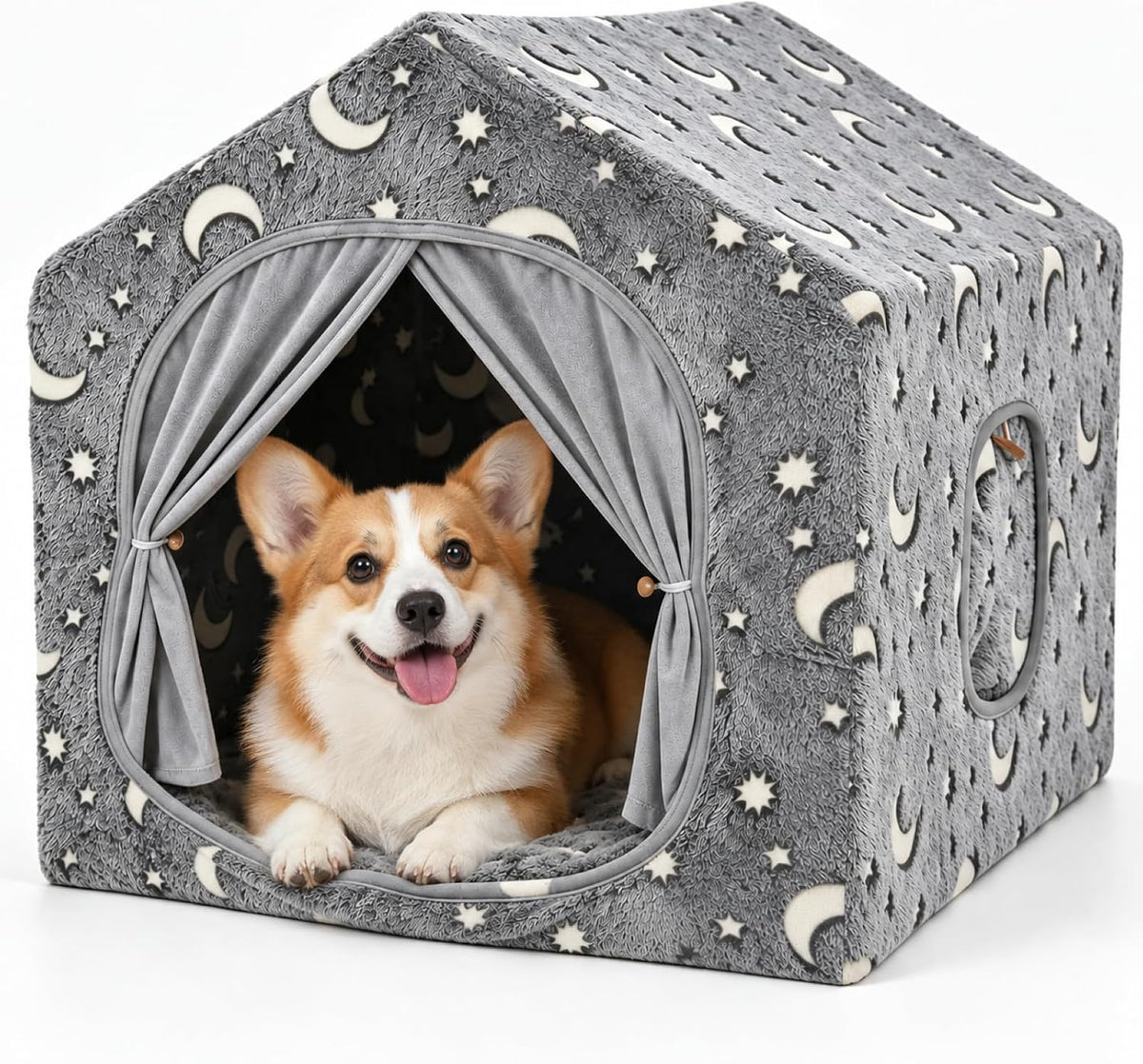 Indoor Dog House, Glow in the Dark Cave for Small & Medium Dogs
