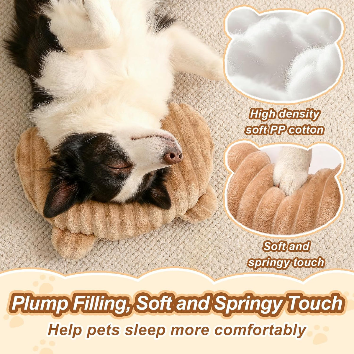 Dog Calming Pillow,Soft and Neck-Friendly,Washable Pet Neck Pillows,17"x10"