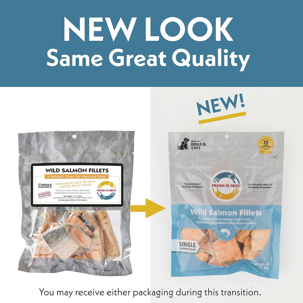 Fresh Is Best Salmon Fillets Freeze Dried Dog Treats for Cats & Dogs