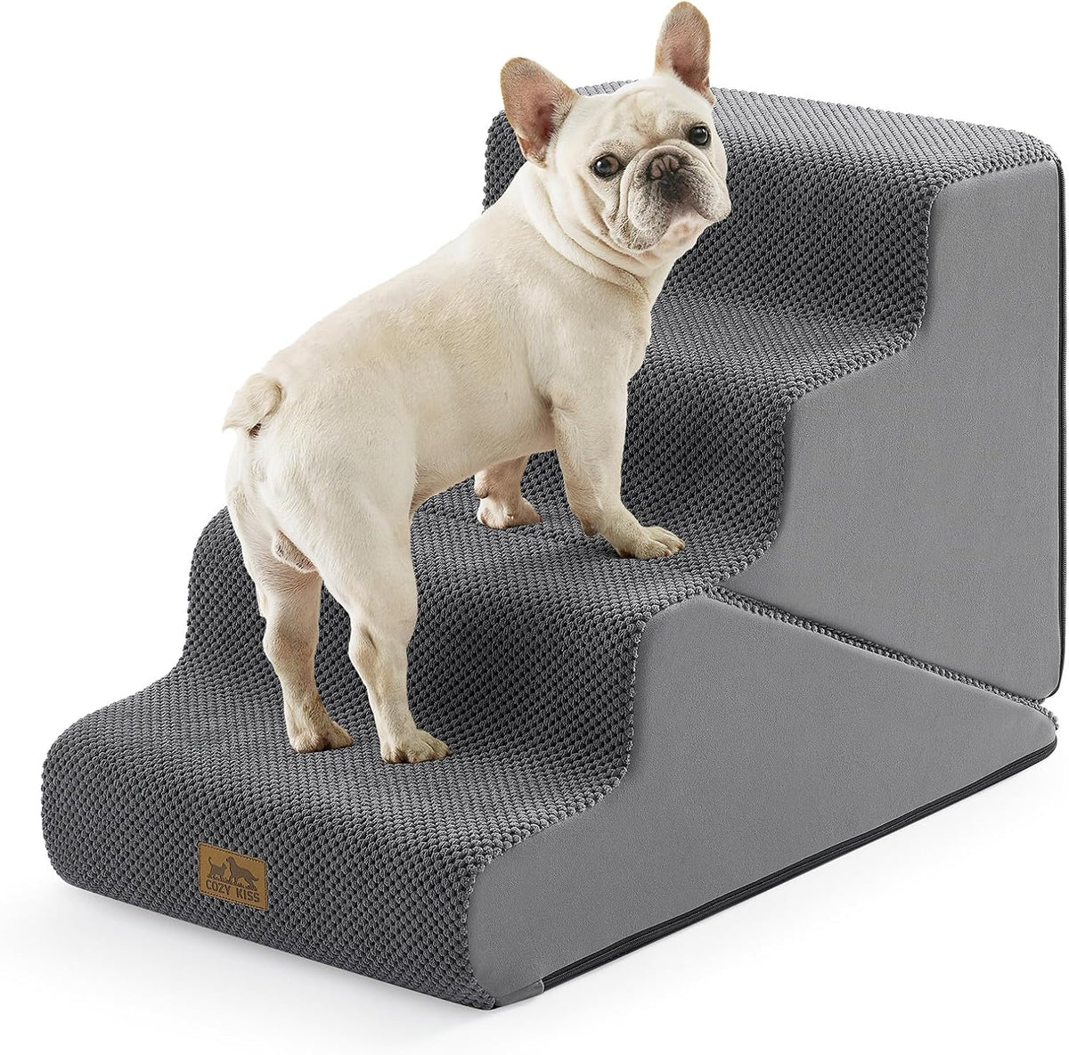 COZY KISS Dog Stairs for Small Dogs, 4-Step 2-in-1 Dog Steps,19.7" H