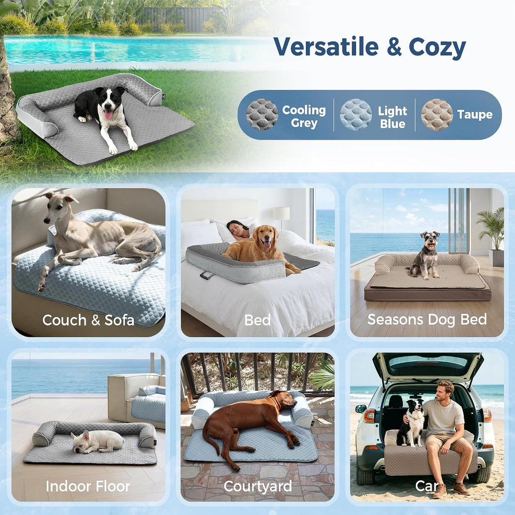 XLarge Dog Cooling Bed for Sofa, 45x37 Inch Pets Couch Cover Mat
