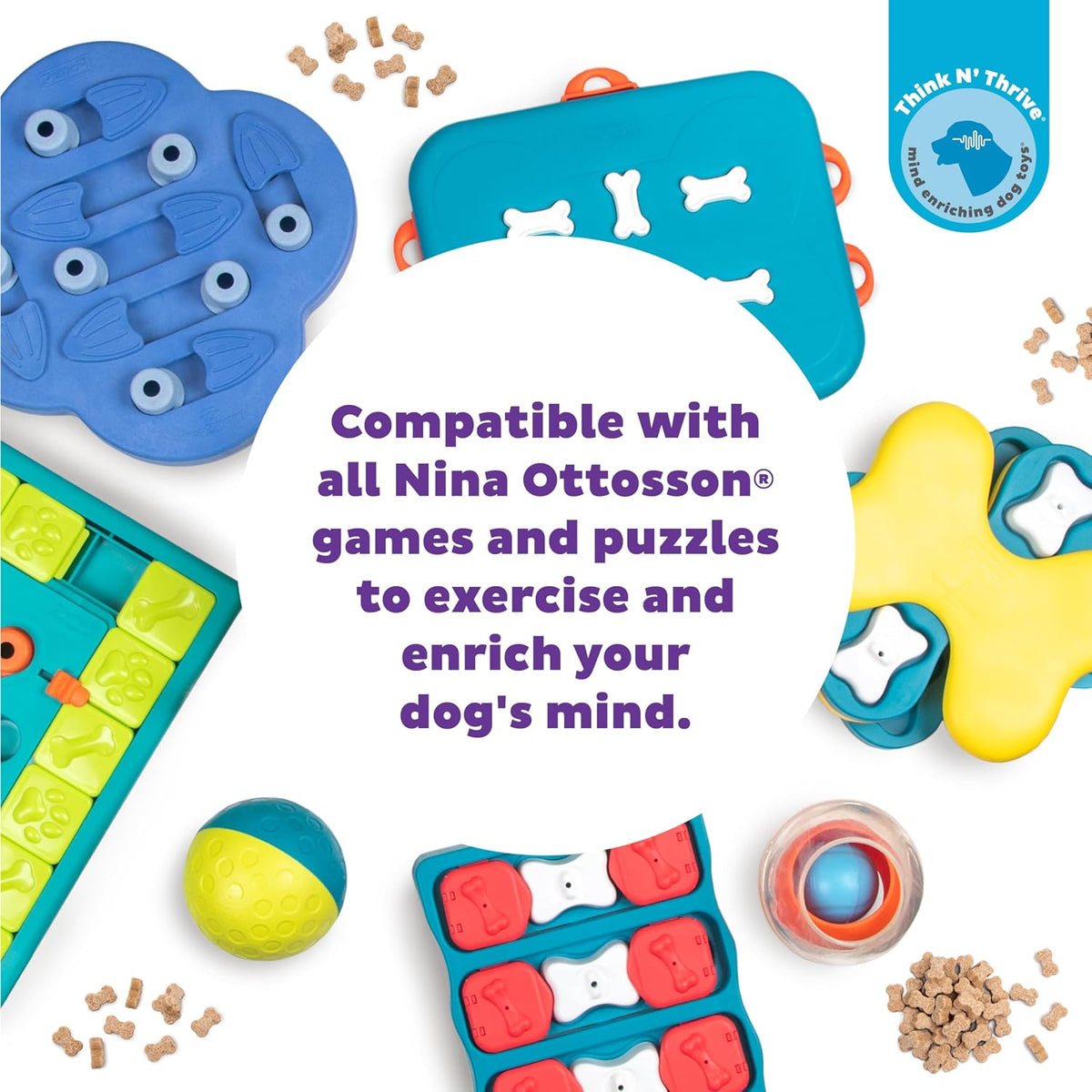 Outward Hound Nina Ottosson Puzzle Bitez Dog Treats, Pumpkin, 7.5 oz