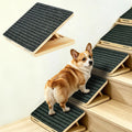 6-Pack Small Dog Ramp for Stairs, Adjustable Gentle Low-Angle Wooden Pet Stair Wedges, Non-Slip Carpet Surface, No Assembly Portable Sturdy Pet Steps for Small Dogs, Senior, Injured, Short-Legged