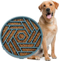 WHIPPY Slow Feeder Dog Bowl, Puzzle Maze Design to Slow Down Eating, 3-Cup Capacity, Anti-Gulping Food Bowl for Medium & Large Dogs,Navy Blue
