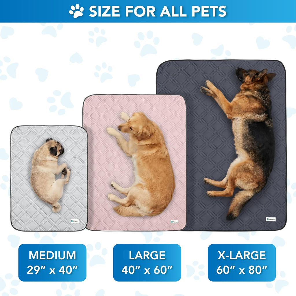 PetAmi Waterproof Dog Cooling Mat Pet Pad for Crate Couch Bed, Pink, 29x40