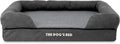 The Dog’s Bed Replacement Outer Cover, Plush Fabric, Grey, Large