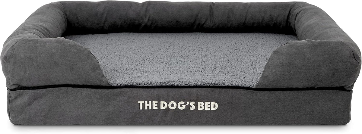 The Dog’s Bed Replacement Outer Cover, Plush Fabric, Grey, Large