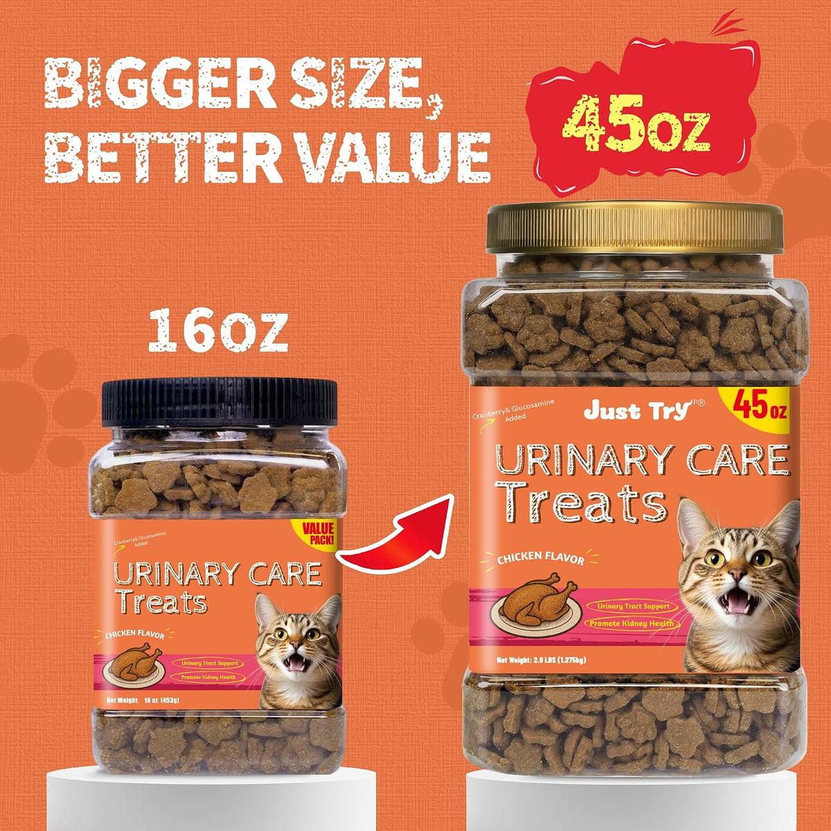 Just Try Urinary Cat Treats, Cranberry & D Mannose Formula Tract Bites