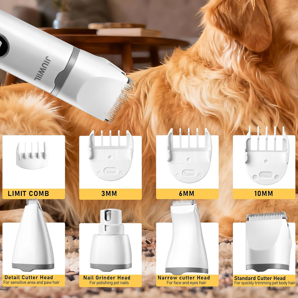 Dog Clippers for Grooming,4 in 1 Dog Grooming Kit Hair Clipper