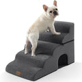 COZY KISS Dog Stairs,with condo,22.4" H 5 Steps for Bed,Dark Grey