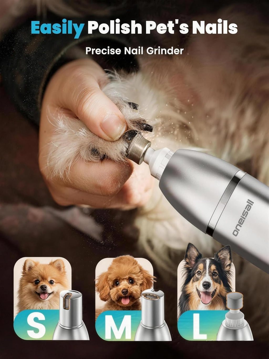 oneisall 4 in 1 Dog Grooming Kit with LCD Display