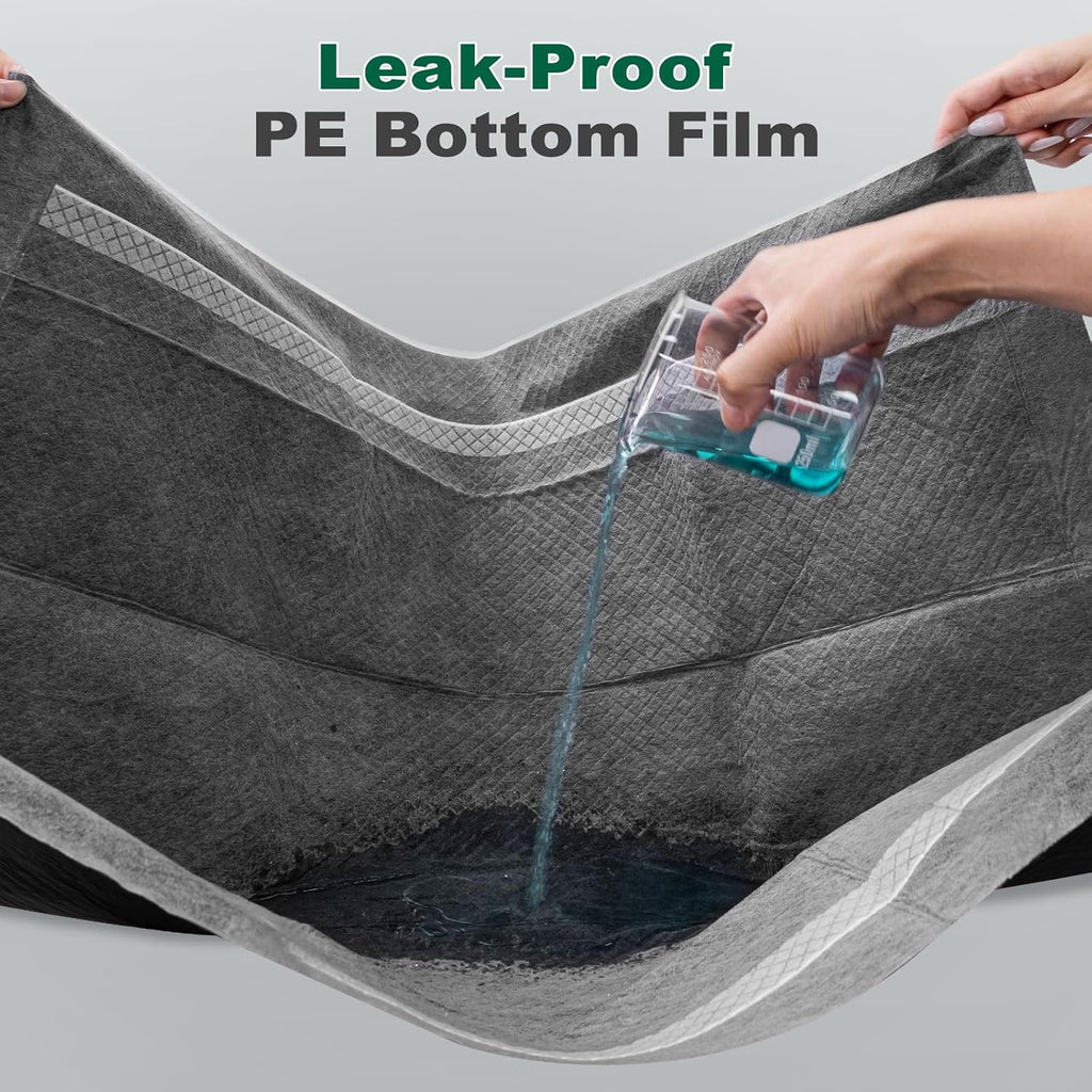 MIZOK Pee Pads for Dogs Charcoal Disposable No Leak Large 28x30in 100Ct | Heavy Duty Carbon Layers, Powerful Odor Eliminator, Extra Thick Dog Pads, Protects Floors from Daily Messes