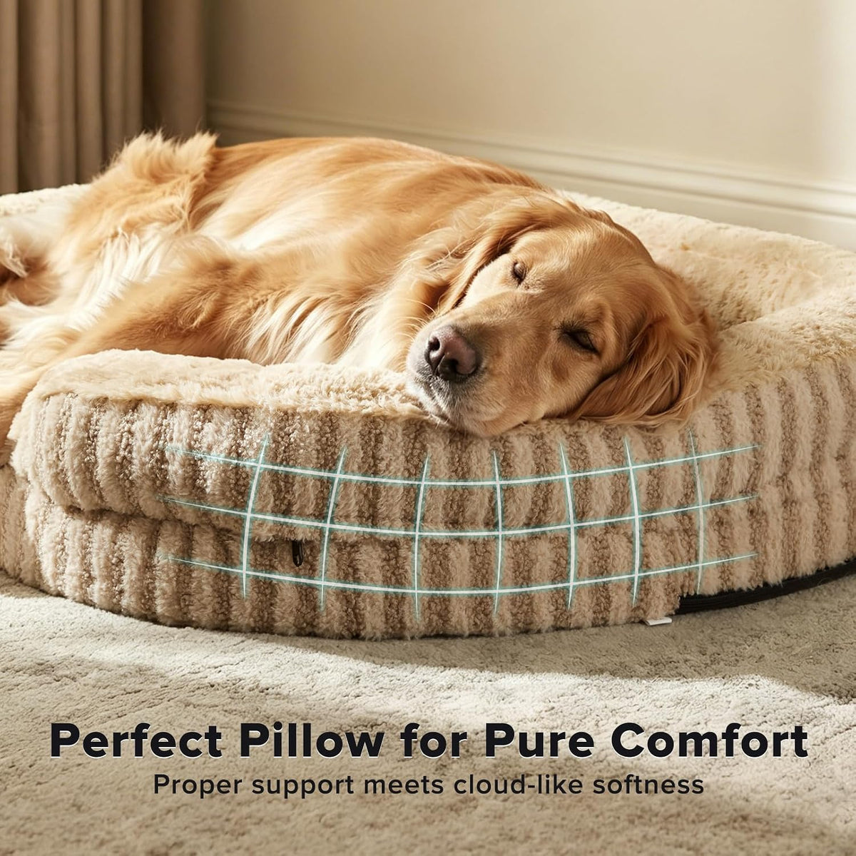 MIXJOY Orthopedic Dog Beds Large Sized Dog,Washable XXL Large Dog Bed,48"