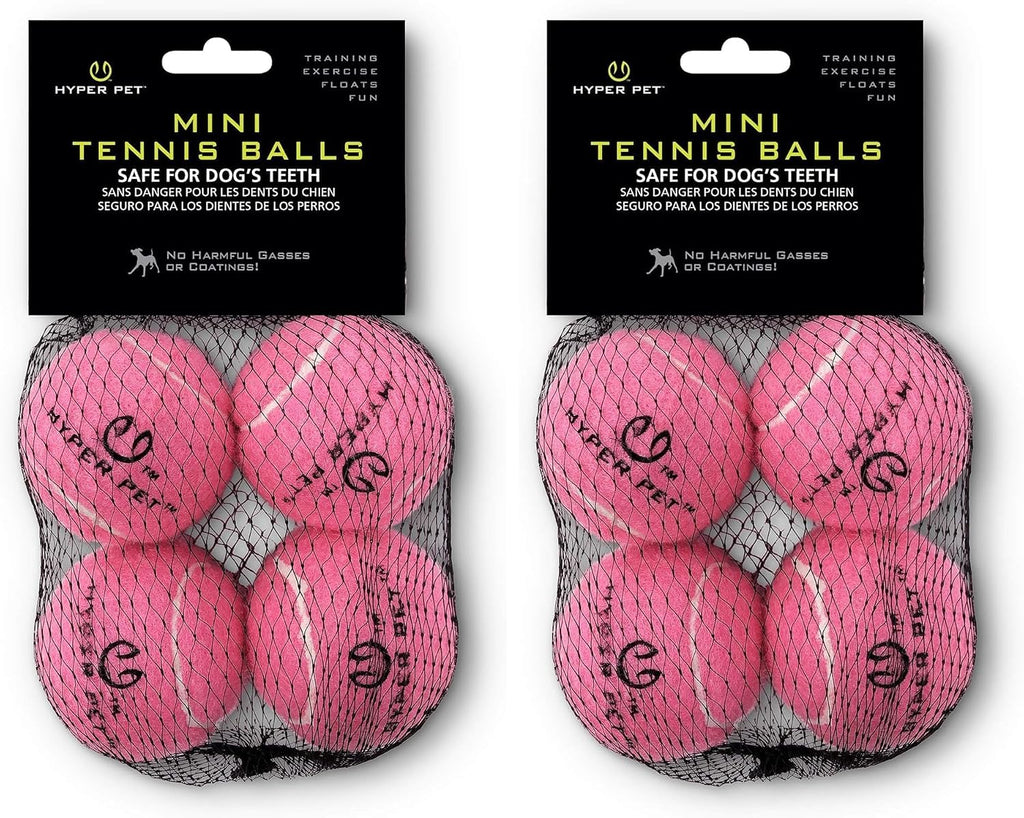 Hyper Pet Mini Extra Small Tennis Balls for Dogs, 1.75 Inch, 8 Pack, Pink