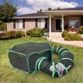 Pawtenda 2-in-1 Cat Tent & Enclosure Outdoor, Foldable Playpen with Tunnel
