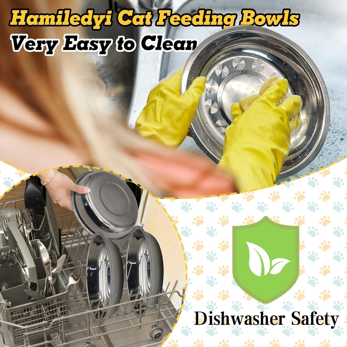 Hamiledyi 12 Pcs Stainless Steel Cat Bowls Replacement Whisker Fatigue Relief Cat Plates Pet Water Dish Shallow Kitten Bowls Pet Bowls for Dogs Cats and Other Small Animals (7.68 Inch Diameter)