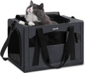 Pecute Cat Carrier Stable, Pet Carrier with Privacy Partition,Dark Gray