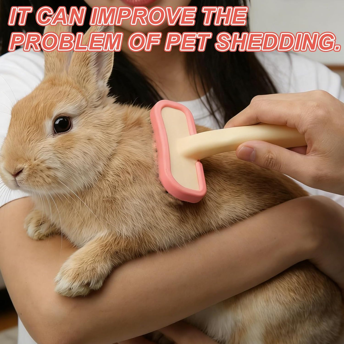 2Pcs Rabbit Brush Soft Bunny Grooming, Soft Silicone Small Animal Massage Comb, Practical Brush Bunny Grooming Kit Supplies Suitable for Cats Puppies & Other Pets
