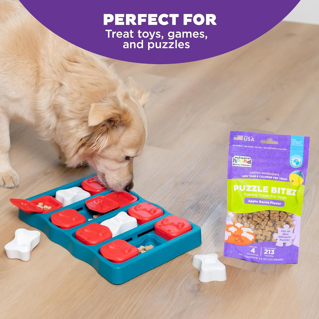 Outward Hound Nina Ottosson Puzzle Bitez Dog Treats, Apple Bacon, 7.5 oz