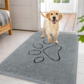 OLANLY Dog Door Mat for Muddy Paws 44x32, Paw Print Design Chenille Mud Mat